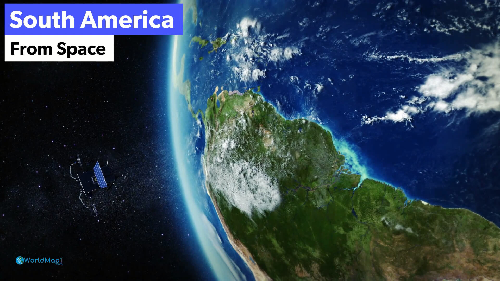Satellite View of South America from Space